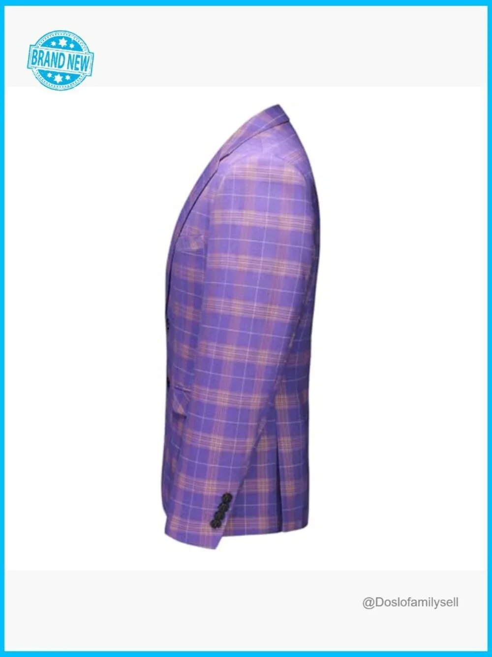 Classic Slim Fit Plaid Blazer Casual Sport Coat for Wedding Party